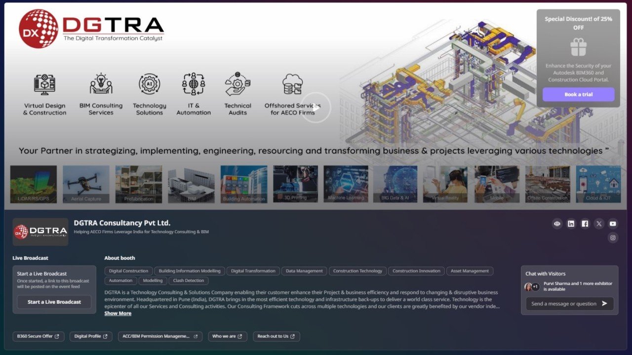 DGTRA Shines as Bronze Sponsor at BIM Coordinators Summit 2024, Showcasing B360 Secure and Exploring the Future of Digital Construction.